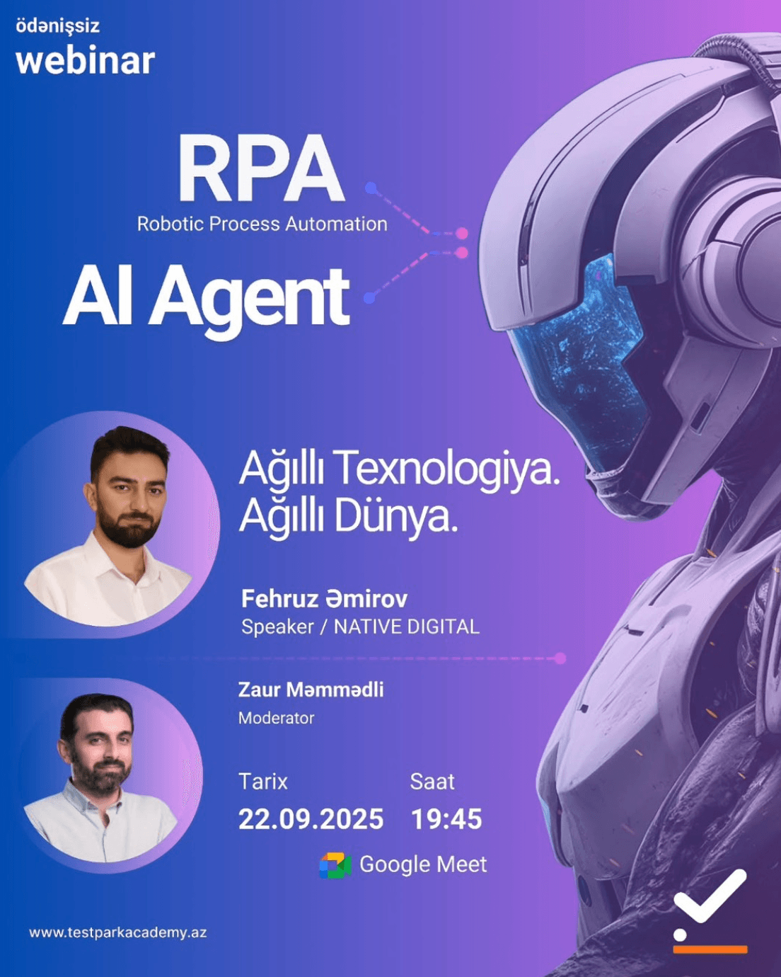 RPA (Robotic Process Automation) və AI Agent mövzularında ödənişsiz online webinar