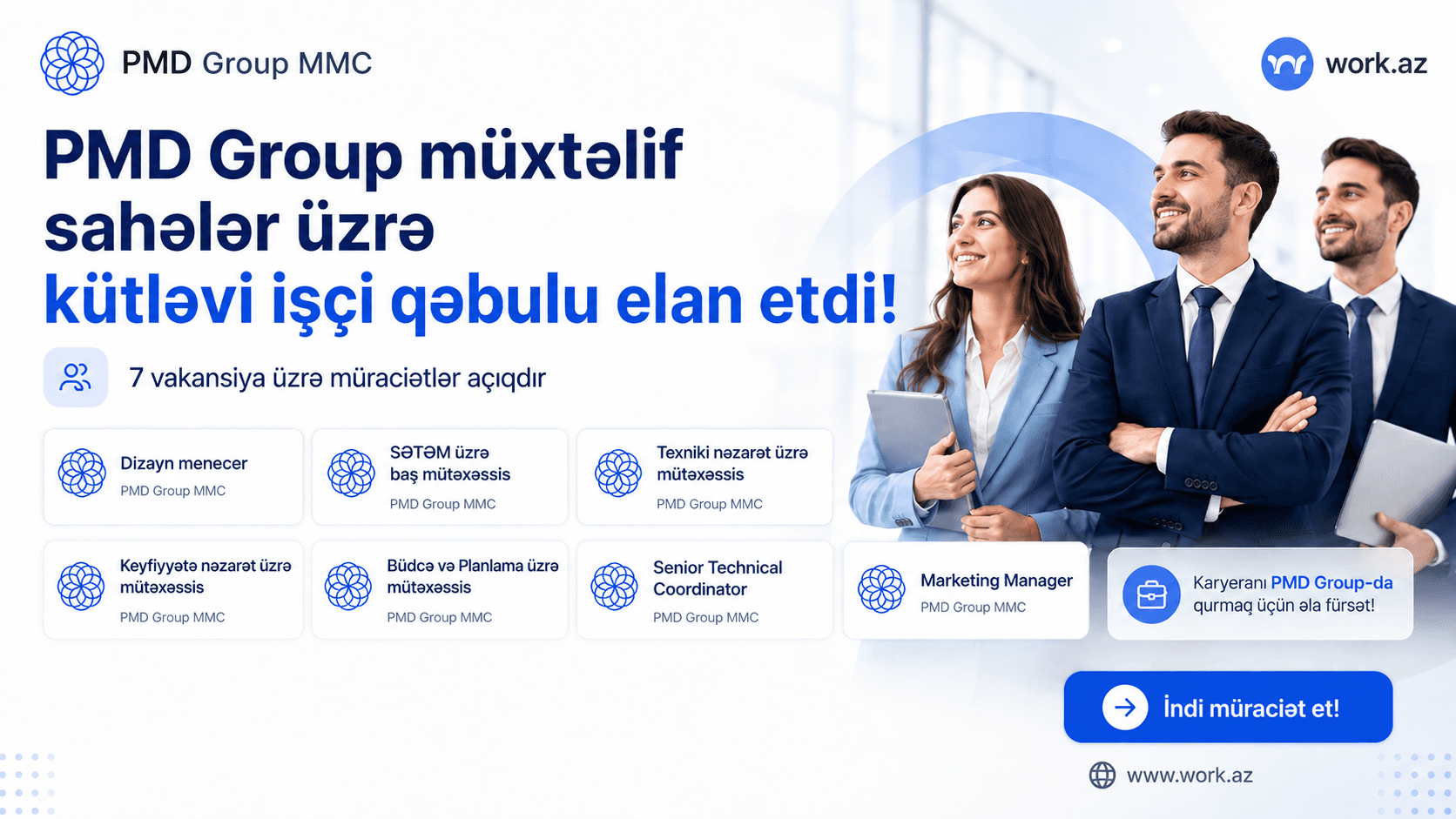 PMD Group yeni əməkdaşlar axtarır!