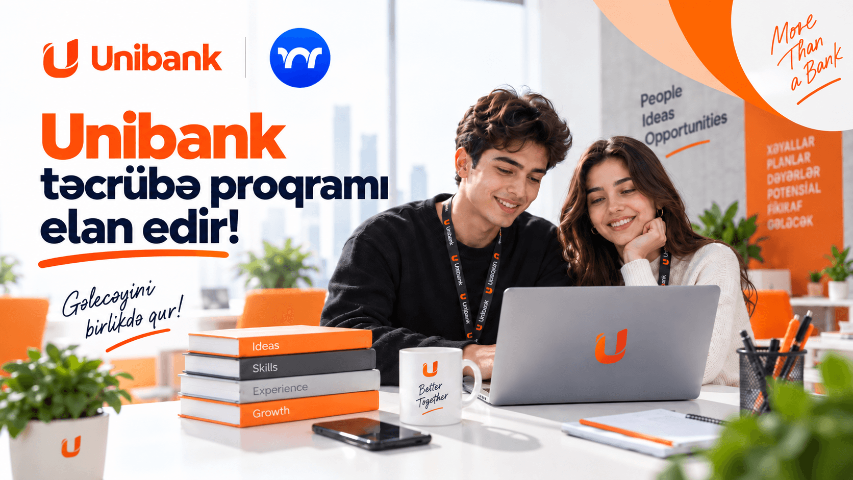Unibank müxtəlif sahələr üzrə təcrübə proqramları elan edir