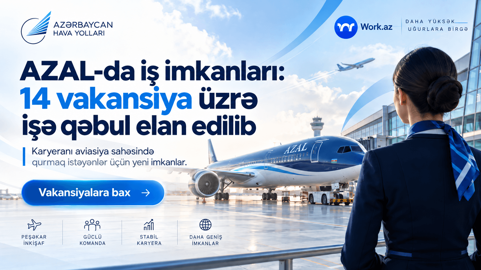 AZAL-da iş imkanları: 14 vakansiya üzrə işə qəbul elan edilib
