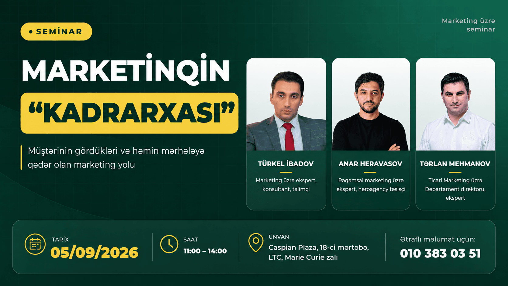 “Marketinqin kadrarxası” seminarı