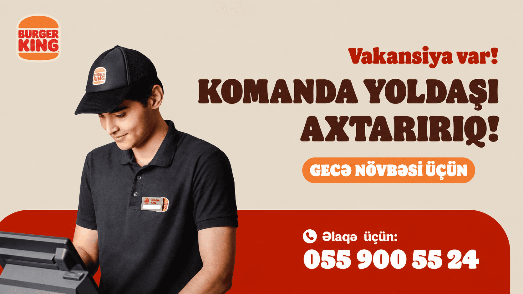 Burger King işçi axtarır! 🍔